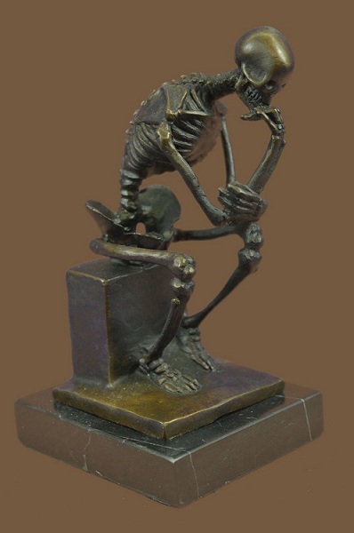 Rodin-s-Thinking-Man-The-Thinker-Skeleton-Skull-Bones-Statue-Sculpture-Art-Decor