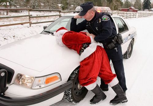 santa busted