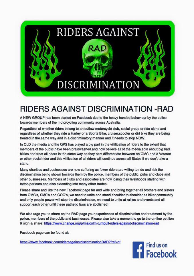 Riders against descrimination