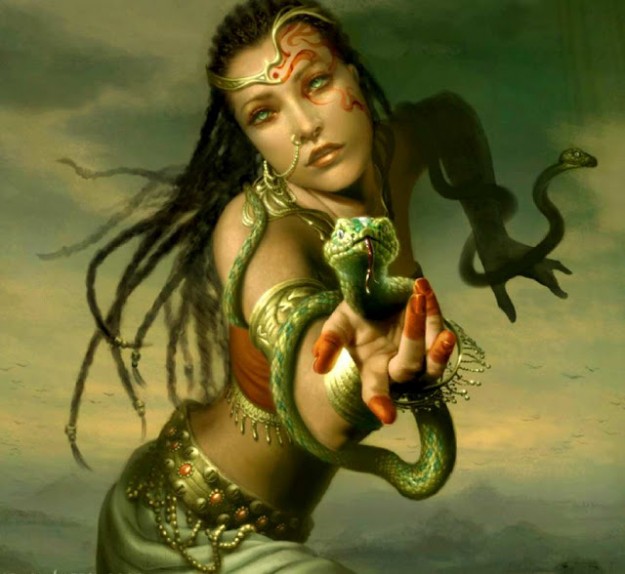 exotic magical dancer, snake witch